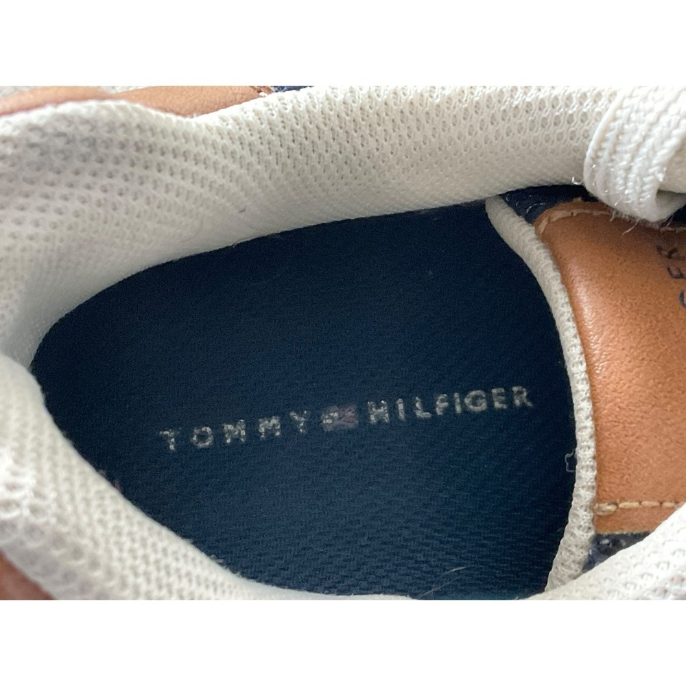Tommy Hilfiger Mens Valen 2 Navy Blue Cognac Mesh Suede Sneakers TMVALEN2-M 9.5 - Picture 11 of 13